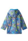 Hatley Mini Boys Dragon Realm Kids Raincoat, Blue Multi