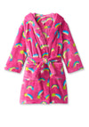 Hatley Mini Girls Shooting Stars Fleece Robe, Pink Multi