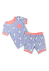 Hatley Girl Bamboo Unicorn Short Pyjama Set, Lilac