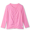 Hatley Girl Gathered Long Sleeve Active Top, Pink