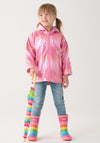 Hatley Girls Summer Glitter Waterproof Rain Jacket, Pink