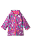 Hatley Girls Colour Change Leaping Horses Rain Jacket, Purple