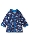 Hatley Mini Boy Dino Colour Changing Waterproof Rain Jacket, Navy