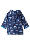 Hatley Mini Boy Dino Colour Changing Waterproof Rain Jacket, Navy