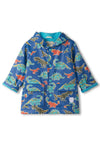 Hatley Mini Boy Dino Roar Waterproof Rain Jacket, Blue