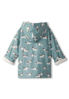 Hatley Mini Boy Dog Sherpa Waterproof Rain Jacket, Blue