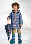 Hatley Mini Boy Trucks Waterproof Raincoat, Navy