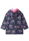 Hatley Mini girls Constellations Colour Changing Raincoat, Navy