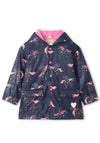 Hatley Mini girls Constellations Colour Changing Raincoat, Navy