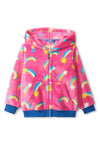 Hatley Mini Girls Shooting Stars Fleece Hooded Jacket, Pink Multi