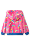 Hatley Mini Girls Shooting Stars Fleece Hooded Jacket, Pink Multi