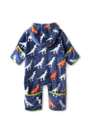 Hatley T-Rex Fleece Baby Fleece Suit, Patriot Blue