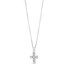 Absolute Kids Diamante Stone Cross Necklace, Silver