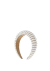 Serafina Collection Pearl Stripe Headband, Silver