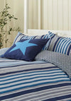 Helena Springfield Beach House Striped Duvet Set, Cobalt Blue