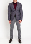 Herbie Frogg Check Blazer, Burgundy & Navy