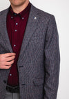 Herbie Frogg Check Blazer, Burgundy & Navy
