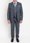 Herbie Frogg Blue Check Three Piece Suit, Grey
