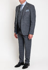 Herbie Frogg Blue Check Three Piece Suit, Grey