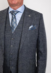 Herbie Frogg Blue Check Three Piece Suit, Grey