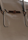 Hispanitas Patent Satchel Grab Bag, Taupe