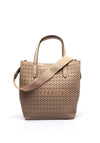 Hispanitas Samba Laser Perforated Detailed Bucket Bag, Taupe