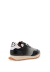 Hispanitas Leather Mesh Monochrome Trainers, Black & White