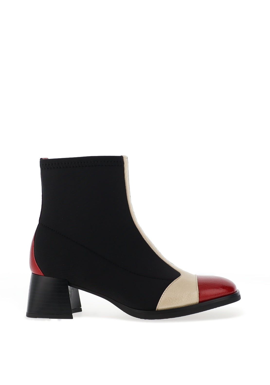 Hispanitas Milan Colour Block Heeled Ankle Boots, Black Multi