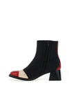 Hispanitas Milan Colour Block Heeled Ankle Boots, Black Multi