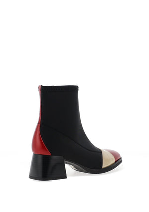 Hispanitas Milan Colour Block Heeled Ankle Boots, Black Multi