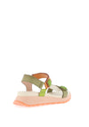 Hispanitas Maui Leather Strap Sandals, Aloe & Peach
