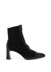 Hispanitas Suede Zip Front Heeled Ankle Boots, Black