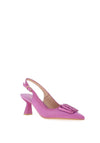 Hispanitas Nova Leather Sling Back Heeled Shoes, Violet