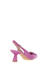 Hispanitas Nova Leather Sling Back Heeled Shoes, Violet