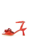 Hispanitas Danielle Leather Flower Heeled Sandals, Scarlett