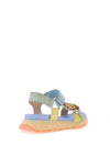 Hispanitas Leather Multi Braided Sandals, Eucalyptus & Banana