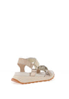 Hispanitas Leather Multi Braided Sandals, Taupe & Gold