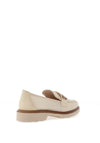 Hispanitas Leather Mesh Side Loafers, Latte