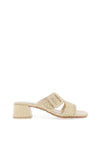 Hispanitas Tulipan Woven Net Buckle Detail Mule Sandals, Cream