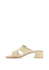Hispanitas Tulipan Woven Net Buckle Detail Mule Sandals, Cream