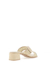Hispanitas Tulipan Woven Net Buckle Detail Mule Sandals, Cream