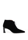 Hispanitas Paris Suede Leather Lace Up Heeled Ankle Boots, Black