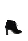 Hispanitas Paris Suede Leather Lace Up Heeled Ankle Boots, Black