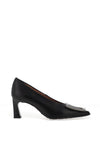Hispanitas Zinnia Smooth Leather Buckle Court Heels, Black