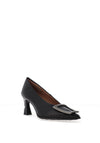 Hispanitas Zinnia Smooth Leather Buckle Court Heels, Black
