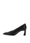 Hispanitas Zinnia Smooth Leather Buckle Court Heels, Black