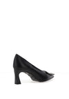 Hispanitas Zinnia Smooth Leather Buckle Court Heels, Black
