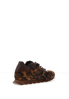 Hispanitas Zinnia Giraffe Printed Laced Trainers, Brown