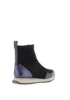 Hispanitas Kansas Velour Zip Front Boots, Navy