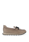Hispanitas Loira Leather Buckle Loafer, Taupe